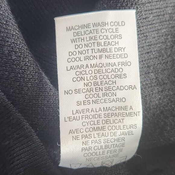 Nina Leoonard Black Cocktail Sweater Dress with Bell Sleeves Size Medium - Picture 9 of 10